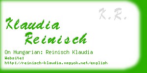 klaudia reinisch business card